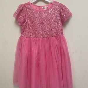 Cat & Jack Girls Pink Sequin Dress Size 8